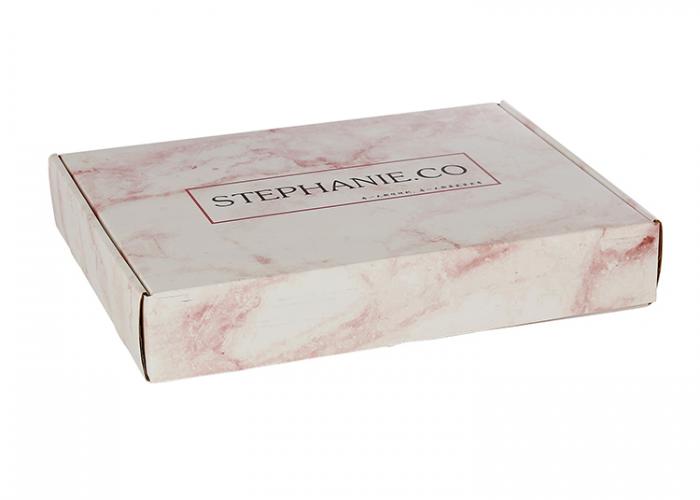 定制時尚設計與您自己的標志豪華最好的瓦楞紙打印粉紅色化妝品運輸和交付箱