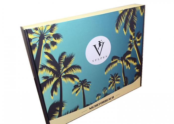 定制T恤紙包裝紙箱黑色服裝瓦楞紙箱包裝