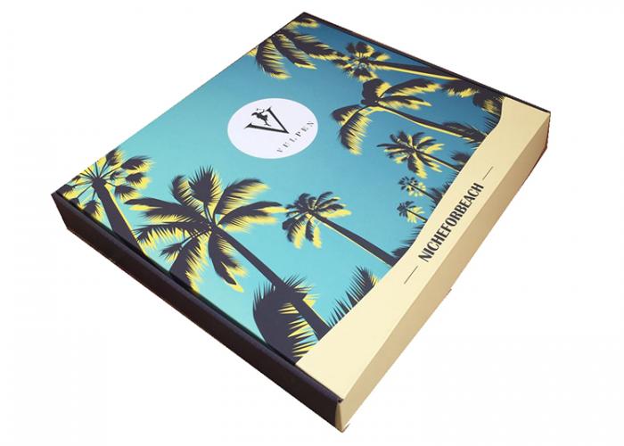 定制T恤紙包裝紙箱黑色服裝瓦楞紙箱包裝