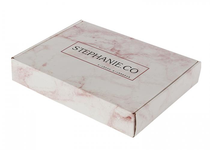 定制時尚設計與您自己的標志豪華最好的瓦楞紙打印粉紅色化妝品運輸和交付箱